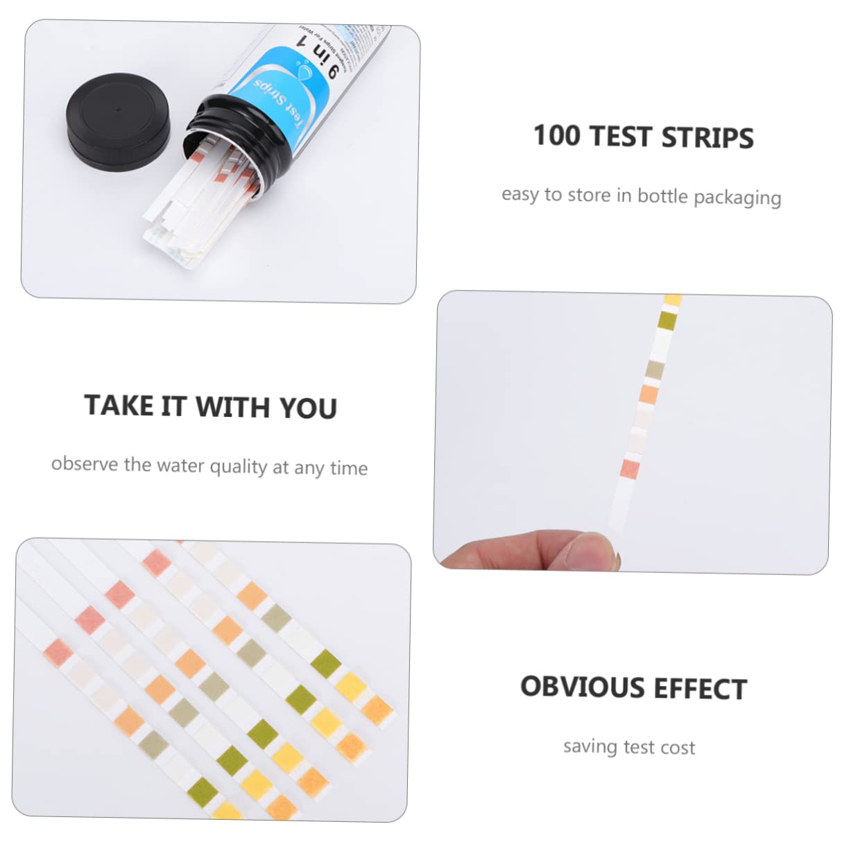 3 Sätze Wasserqualitätsteststreifen Pool-teststreifen Hochempfindliche Teststreifen Ph -tester Wassertestpapiere Prüfen Ph Test Papier Colorful 50 Stück * 3