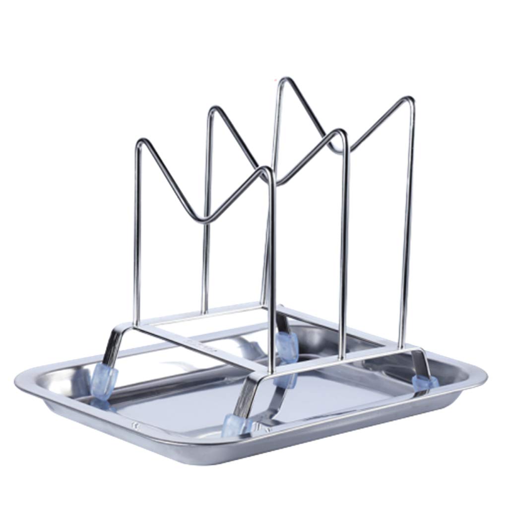 Radiancy Inc Slip Pan Cover Racks Heat Resistant Storage Shelf Storage Rack Hot Bowl Clip Pot Dish Holder Steamer Heat Insulation Plate Tong-Iron Multi Layers Pot Lid Organizer Stand