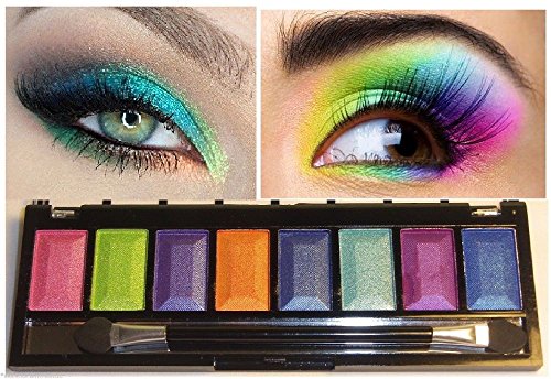 NEW Color Eye Shadow Makeup Cosmetic Shimmer Eyeshadow Palette NEON Set