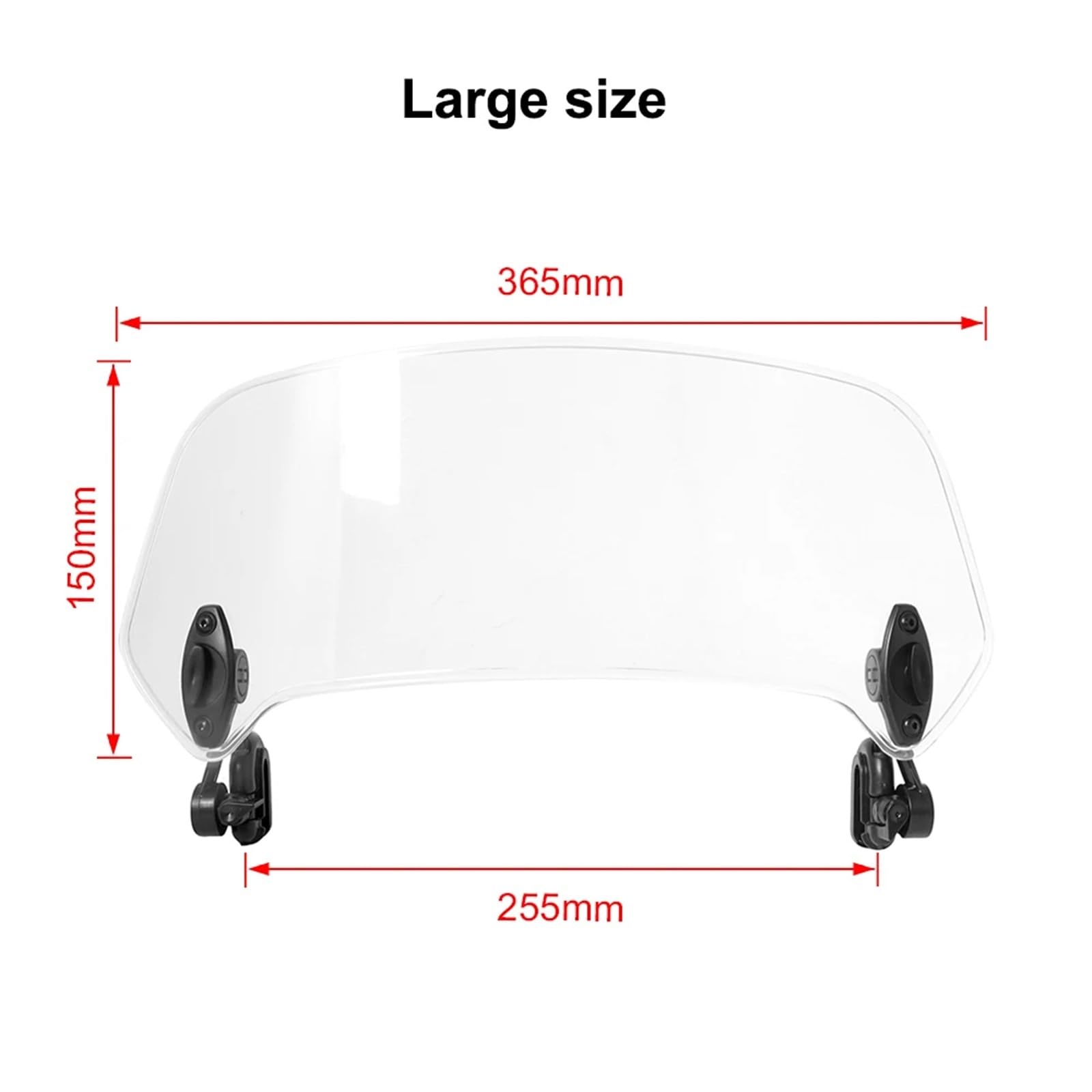 Moto Pare-Brise Avant Extension Pare-Brise Surélevé Moto Extension Pare-Brise Universelle Moto Scooter Bouclier Déflecteur Vent Réglable Déflecteurs Vent Moto