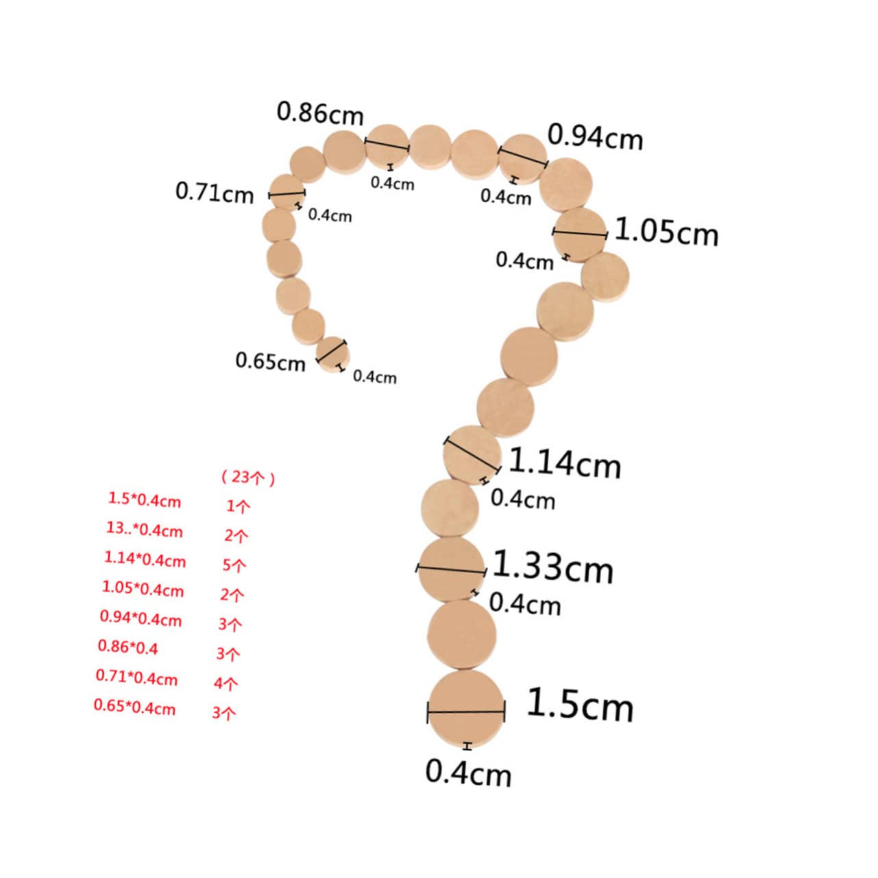 ULDIGI 23Pcs Oboe Pads Set Cork Mat Pads for Wind Instrument Sound Hole Repair Elasticity Air Tightness Replacement for Worn Pads Musical Instrument Accessories