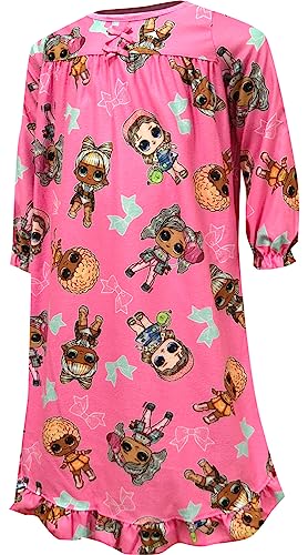 Centric Brands Girls LOL Surprise Bow Time Traditional Flannel Granny Nightgown