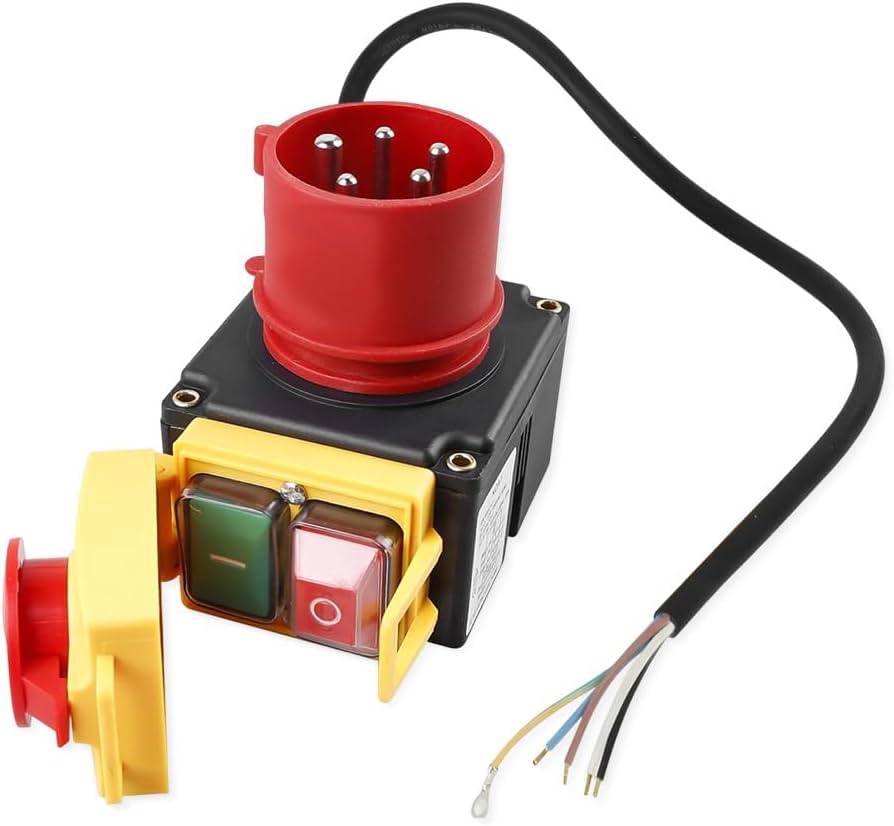 Avviatore Motore DZ08-4 Con Freno E Protezione IP54 – Interruttore Di Sicurezza Per Seghe E Macchine Trifase, 400V 12A