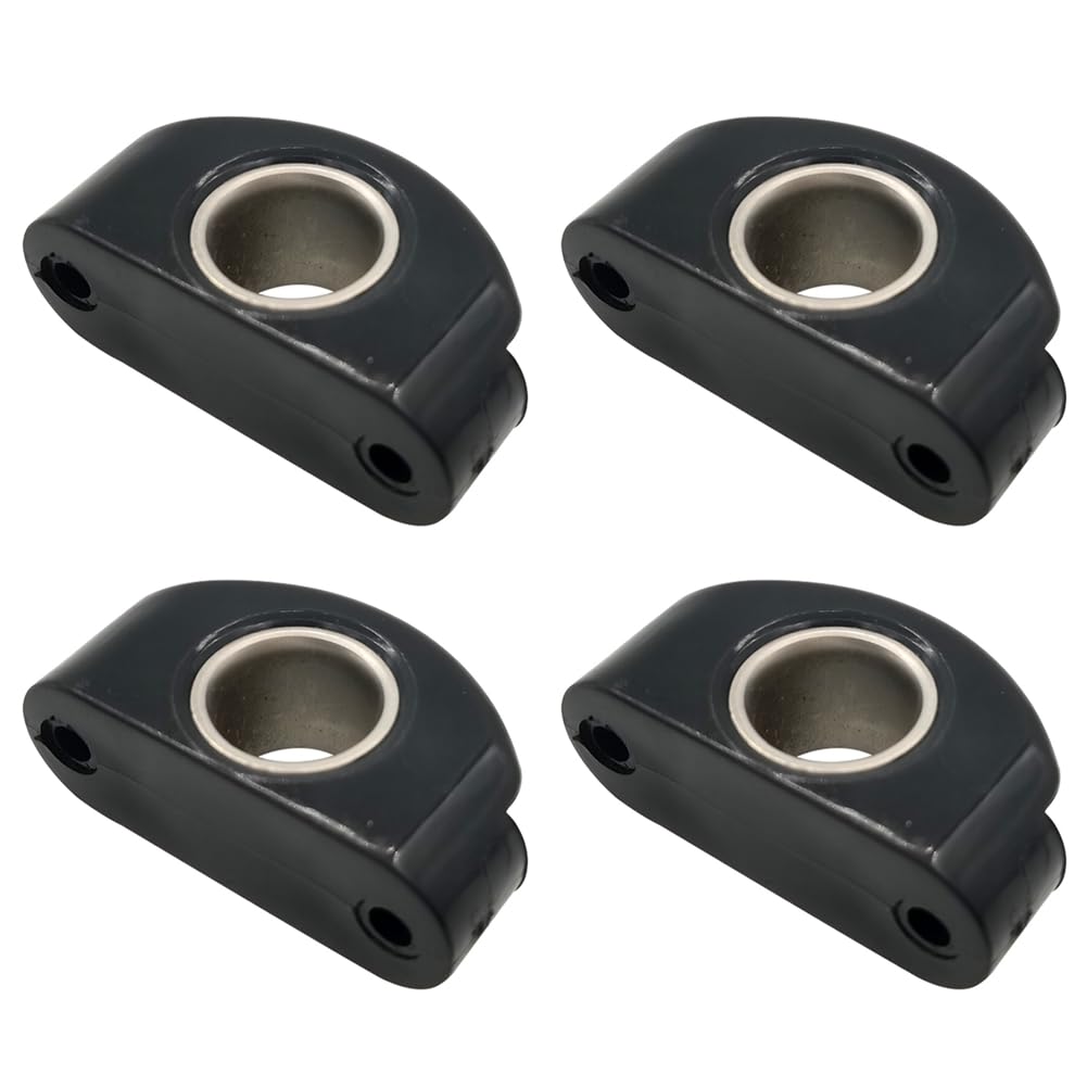 Damavat Marine Boat Fairlead Black Nylon Bullseyes 12 mm 1/2inch STAINLESS STEEL INSERT,Pulley Wheel for Boats,4pcs