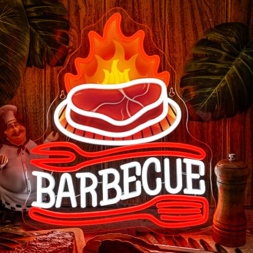Image of BBQ Neon Sign Barbecue LED Wall Decor Neon Light for Bar & Grill