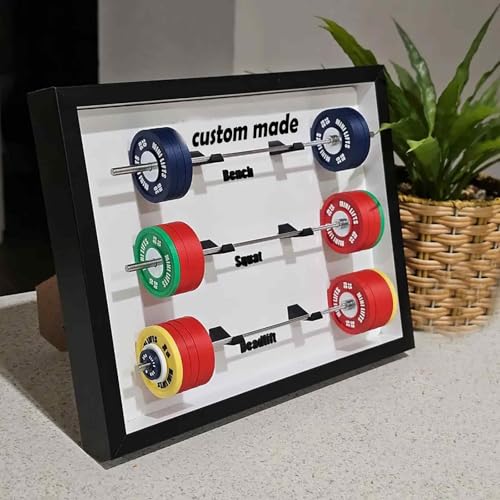 Customizable Weightlifting PR Tracker & Barbell Display