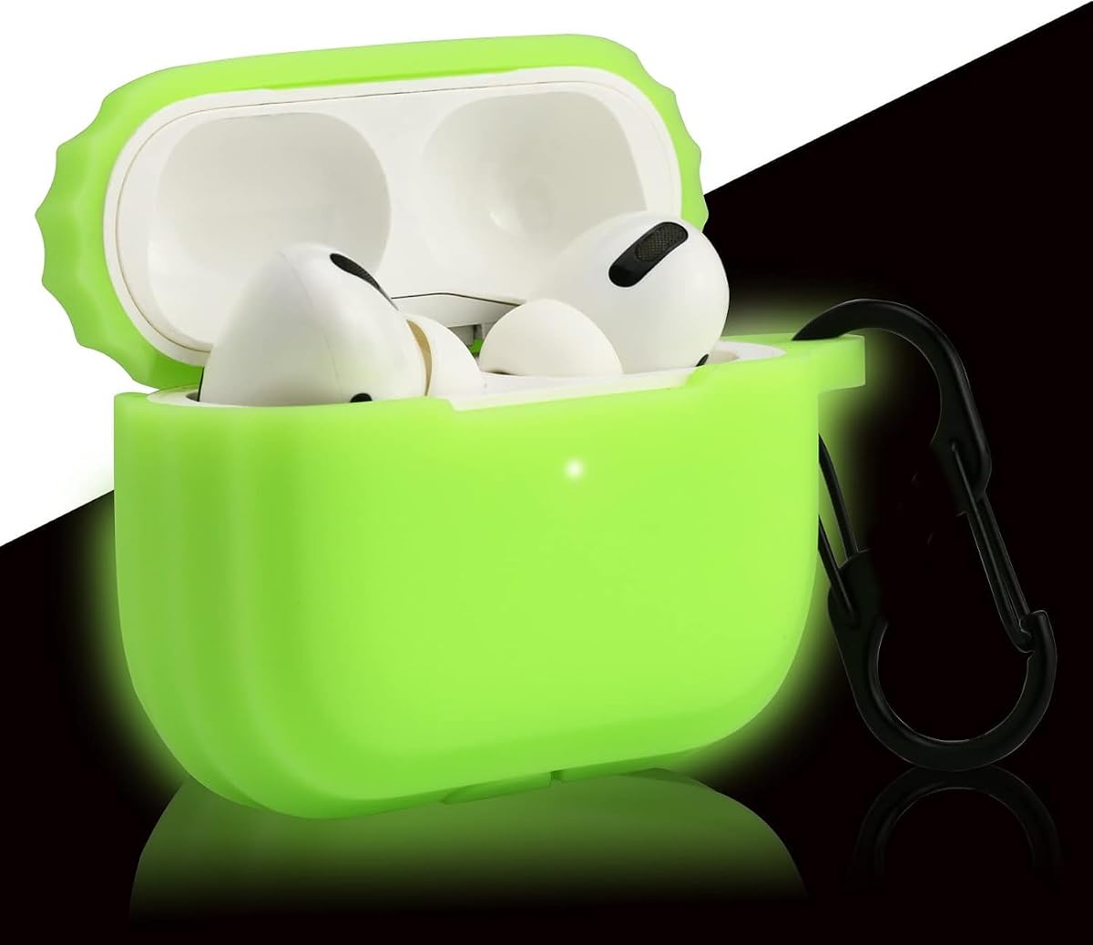 LEFXMOPHY Funda protectora verde de repuesto para Apple Airpods Pro 2 Airpod Pro2 2022 nueva funda para auriculares, piel de silicona que brilla en la oscuridad