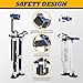 Jecoupoon 18-30 Inch Aluminum Alloy Drywall Stilts with Black for Working at High Places (Black,18-30 Inch)
