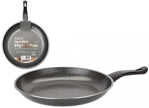 PMS 831121 Assorted Colors Carbon Steel Marble Effect Non-Stick Frying Pan-(30cm) -1 Piece