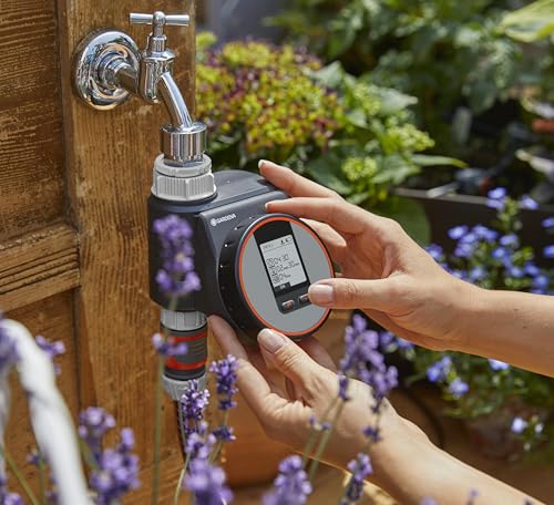 Image of Gardena Flex Hose Faucet + Hose Connector + Water Timer