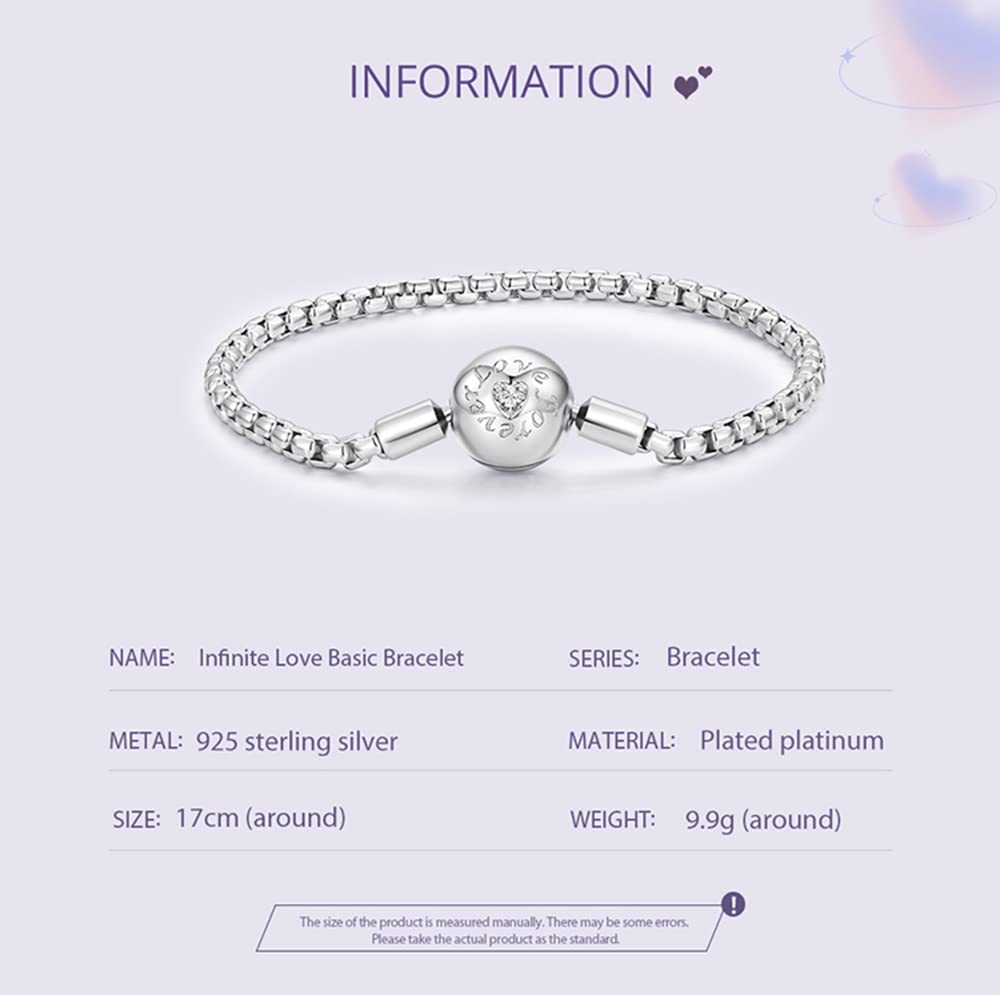 MOCHAMIK Pulsera con Dije de Cadena con Cierre de corazón Moments chapada en para Mujer Pulsera para Mujer