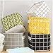 Tamicy Mini Storage Basket（Pack of 5）- Blend Storage Bins for Makeup, Book, Baby Toy,8x6x5.5 inch Home Decor Canvas Organizers Bag 8x6.3x5.1 inch