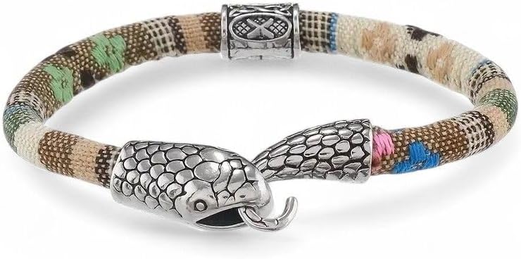 Unique Silver Fashion Jewelry Cobra Python Anaconda Giant Snake 8.5" Bracelet KL3362 Affordable Matching Bracelets Elegant Accessories Daily Wear Jewelry Sleek Minimalist Designs