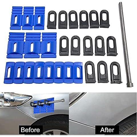 SFASTER Shonwin Car Dent Removal Dent Puller Kit, Heavy Duty Car Dent Pulling Tools, Auto Body Strong Dent Puller Glue Tabs for Paintless Car Dent Repair Hand Tools Kit (Blue) Cover