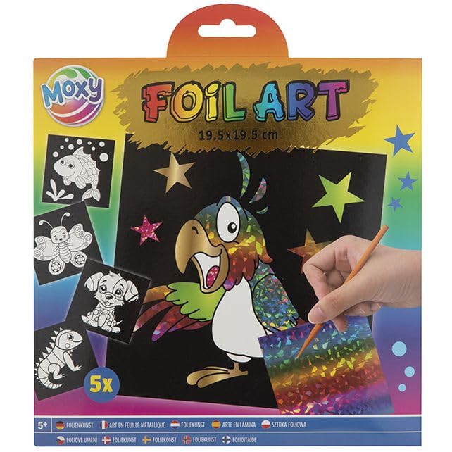 Creative Craft Group Foil Art Craft Set with Scratch Pen for Children