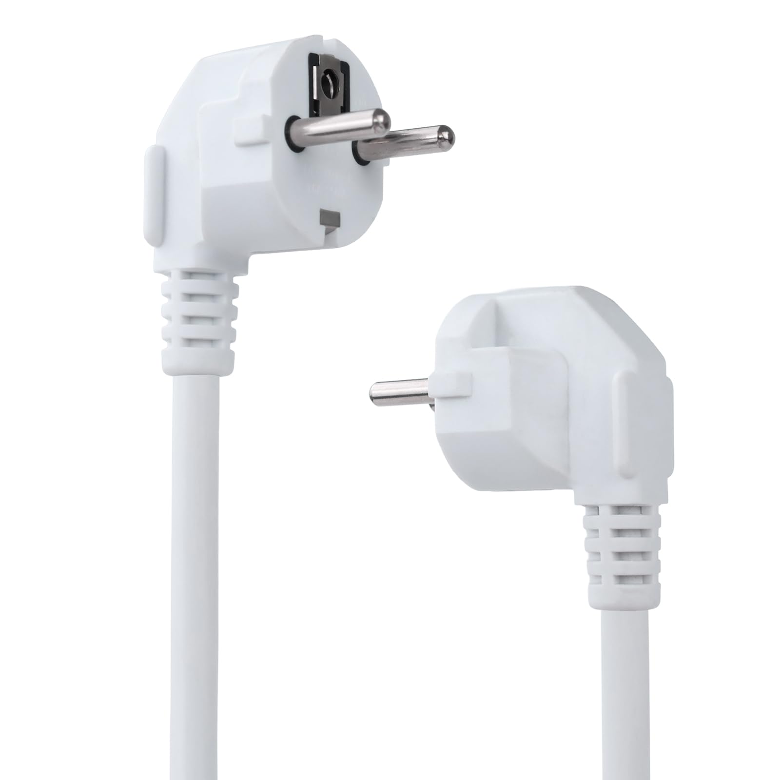 EnergyPro Rallonge Électrique IP44 3 m – Lot de 2 – Câble PVC Anti-Surchauffe avec Clip de Rangement – H05VV-F 3G1,5mm², 16A/250V, 4000W – Intérieur/Extérieur – Blanc