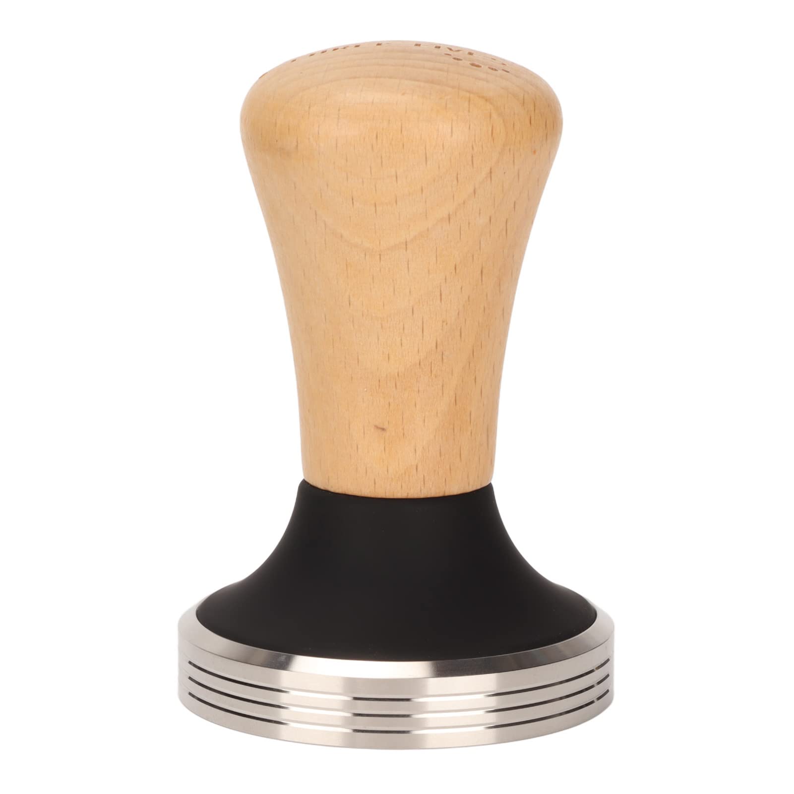 Ejoyous Prensa Plana de Madera para café con Tapete de Silicona, Base de Acero Inoxidable, de Haya, Prensa Plana, Fácil de Limpiar, para Principiantes, Baristas en Casa, Preparación de café Expreso,