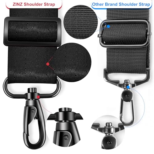 Image of ZINZ 60 inch Universal Bag Strap with Ultra-Thick Fixed Breathable Pad Adjustable Heavy-Duty Shoulder Strap for Laptop Crossbody Luggage Gym Camera Bag and More -B01K01
