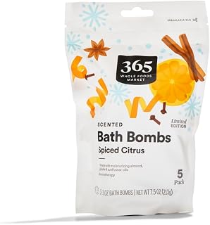 365 by Whole Foods Market Spiced Citrus Bath Bomb Multi Pack, 5 CT
