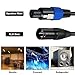 Poyiccot Speakon to XLR Cable 6ft, 18 Guage AWG Speakon Plug Male to 3 Pole XLR Jack Male Audio Cable with Twist Lock for Studio Microphone Recording, Stage Lighting.