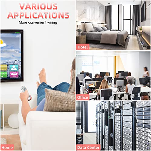 Cat 7 Ethernet Cable 40 Ft,High Speed Internet Cable Flat Network Cord With Clips Rj45 Snagless Connector Fast Computer Lan Wire For Gaming,Xbox Ps4,Modem,Router,Coupler, Black,Indoor&Outdoor #TOP6