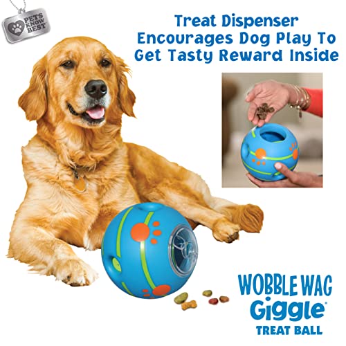 Image of Wobble Wag Giggle Ball Interactive Dog Treat Dispensing Toy, Giggle Sounds Keeps Dogs Busy and Entertained, Pets Know Best