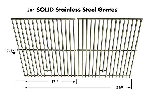 Replacement Kit For Bass Pro Shops BB10769A, North American Outdoors, Perfect Flame SLG2007B, 63033, SLG2007BN, 64876 & Broil Chef GSF2818KL Gas Models Includes 4 Burners, 4 Heat Plates & Steel Grates