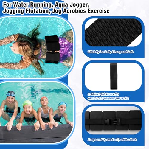 image for Lenwen 2 Pcs Swim Belt Flotation Belt Pool Exercise Equipment for Adul