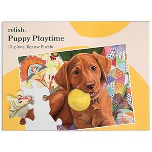 Relish – Dementie Puzzel voor Volwassenen – 13-delige Puppy Speeltijd Puzzel – Activiteiten en Cadeaus voor Ouderen met Alzheimer