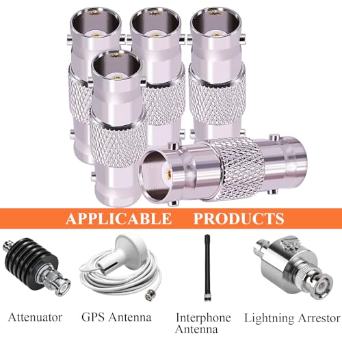 CNARIO Adaptadores BNC hembra para cable coaxial 2 piezas miniatura 6