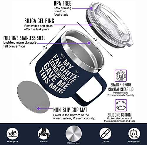 Giftsforgrandpagrandmafromgranddaughtergrandpagiftsfromgranddaughtergrandpabirthdaygiftsfunnycoffeemuggiftsforgrandparentsgrandparentsgiftsmug14oznavy Urban Country Home Decor Gifts for grandpa grandma from granddaughter grandpa gifts from granddaughter grandpa birthday gifts funny coffee mug gifts for grandparents grandparents gifts mug 14oz navy urban country home decor