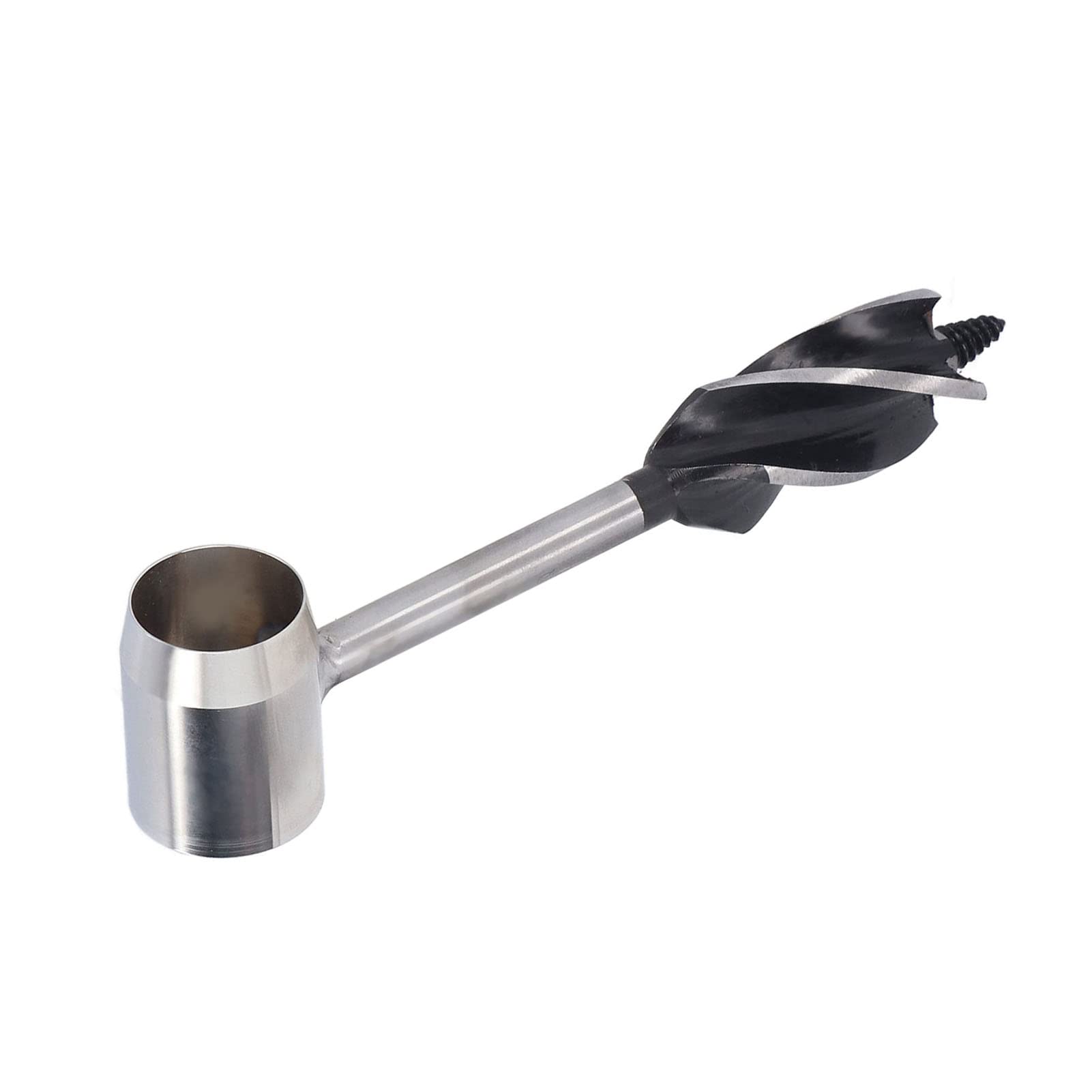 Broca de madera de acero de alta velocidad para bushcraft, llave de barrena manual para carpintería, camping y supervivencia; herramienta para colonos con orificio en la punta para