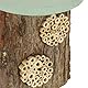 Relaxdays Insektenhotel, Nisthilfe für Wildbienen, HxBxT: 26,5x17x19 cm, Bienenhotel mit 2 Nistplätzen, Holz, Natur/grün