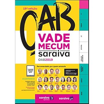Capa do livro Vade Mecum Saraiva OAB 2019 - 19ª edição de 2019
