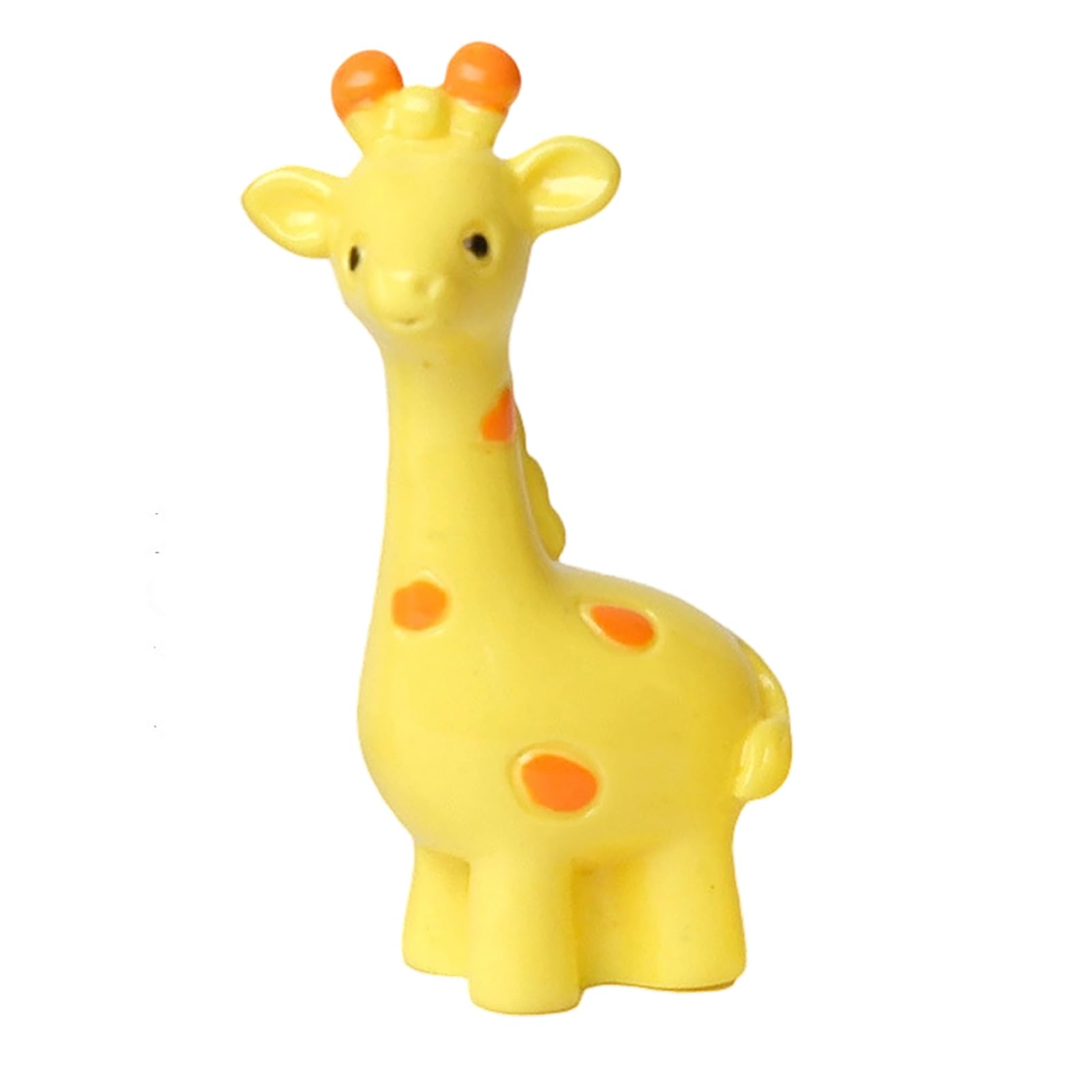 Virelynx Mini Resin Giraffe Figurine – Tiny Giraffe Ornament for Cake Topper, Cute Animal Miniature for Fairy Garden Moss Landscape