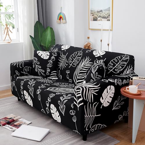 Housse de canapé extensible 3 places imprimée et lavable