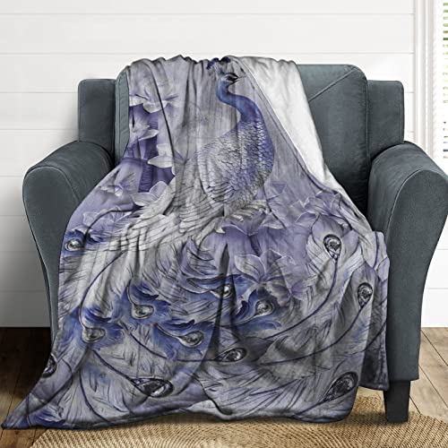 Couverture de voyage flanelle paon le cadeau de pendaison de crémaillère idéal