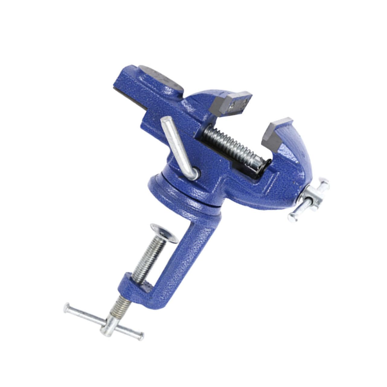 Étau de Table Pivotant à 360 Degrés, Petit Modèle Bleu en Acier