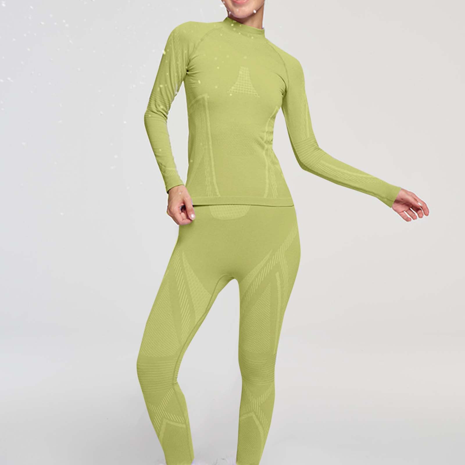 Biancheria intima termica da donna, biancheria intima da snowboard ad asciugatura rapida, set invernale caldo per esterni, slim fit, leggero, top e pantaloni di base, set funzionale per il