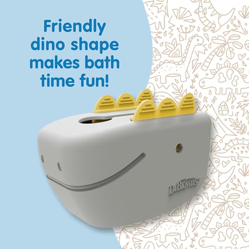 Image of Dr. Brown's CleanUp Dino-Soft Baby Bath Spout Cover, Soft and Safe on Tub Faucet, Toddler Bathtub Safety for Kids, BPA Free, Certified Plastic Neutral
