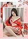 Traditioneller japanischer Kimono-Stil für Damen, Yukata-Kostüm, Pyjama, sexy Cosplay - Rot - Groß