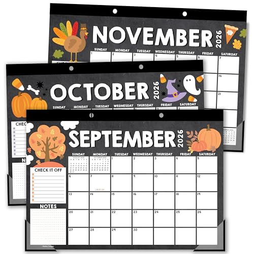 Image of Hadley Designs Large Teacher Desk Calendar 2026-2027 - Desktop Calendar 2026, 18-Month Academic Desk Calendars for School, Home & Office, Cute Classroom Must Haves, Back to School Teacher Gifts