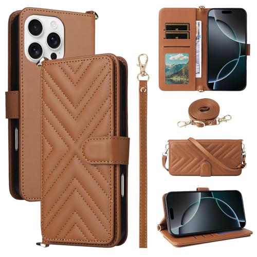 Coque iPhone 12 avec bandoulière et portefeuille pour les sorties