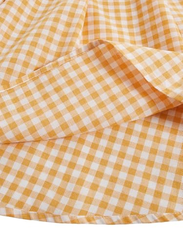Image of Floerns Women's Plaid Ruched Bust Sleeveless Vintage Bowknot Pleated Short Dresses