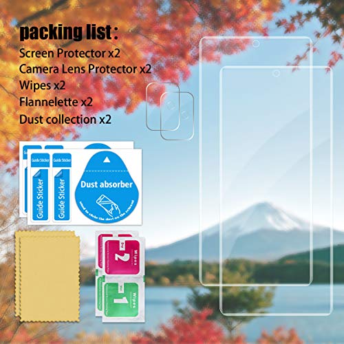 Galaxy A71 Hd Clear Tempered Glass Screen Protector + Camera Lens Protectors By Yeyebf, [2+2 Pack] [In-Display Fingerprint] [9H Hardness][Bubble-Free] Screen Protector Glass For Samsung Galaxy A71 #TOP6