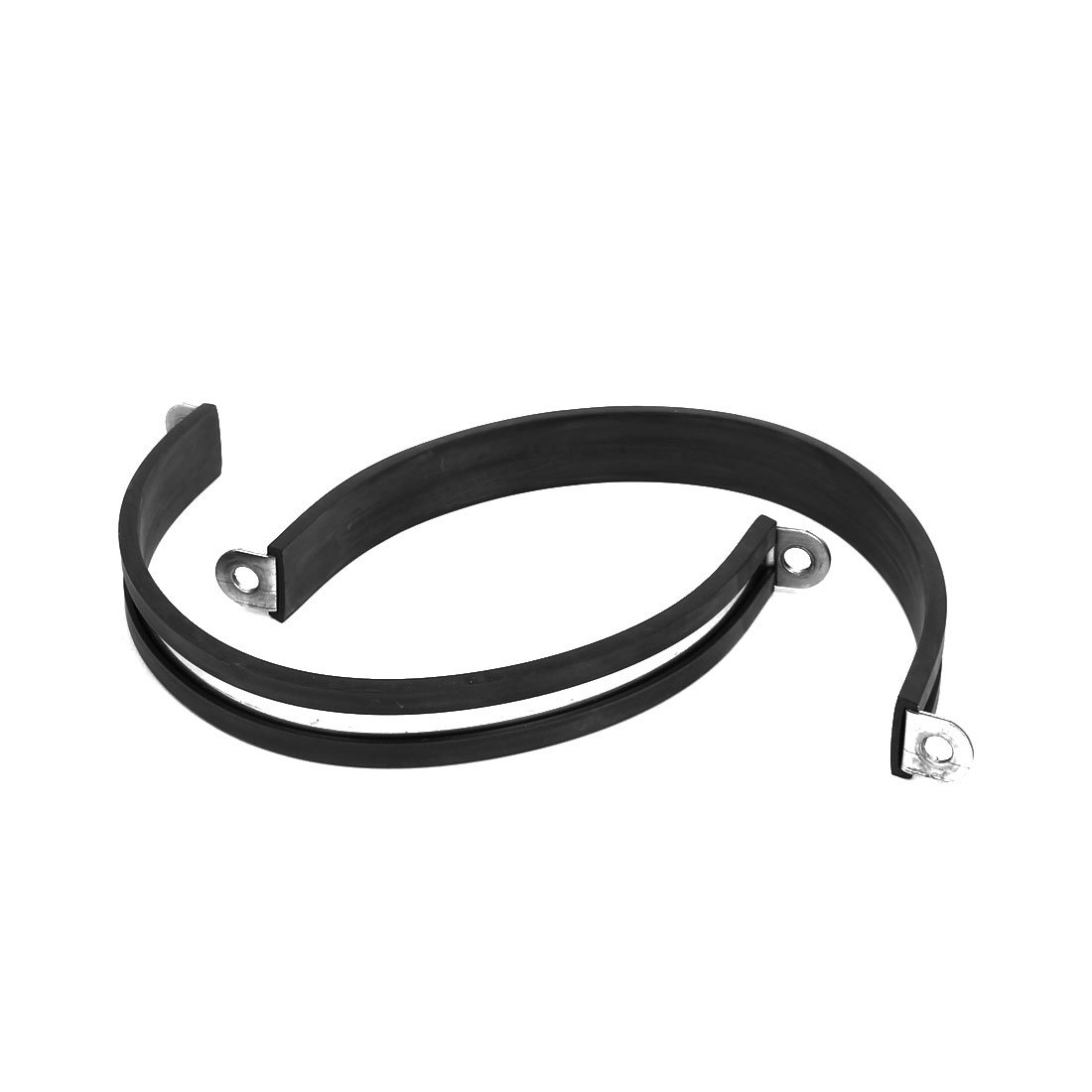 Aexit 105mm Dia Fastener EPDM Rubber Lined U Shaped Wire Fuel Hose Pipe Clips Clamps 5pcs Model:82as135qo721