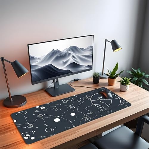Image of XL Extended Gaming Mouse Pad | XXL Large Desk Mat 60x30cm for Laptop & PC | Non-Slip Rubber Base, Waterproof, Durable & Smooth Surface | Office, Gaming & Study, asthetic