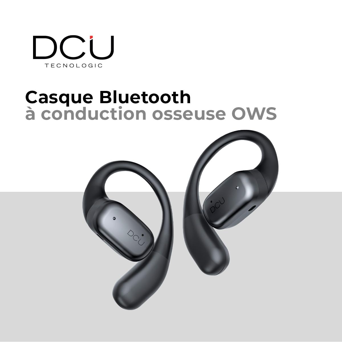 DCU TECNOLOGIC - Ecouteurs sans Fil OWS avec Technologie de Conduction aérienne - Résistant à la Transpiration