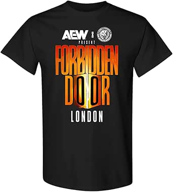 AEW Forbidden Door T-Shirt (Amazon Exclusive) : Amazon.co.uk: Fashion