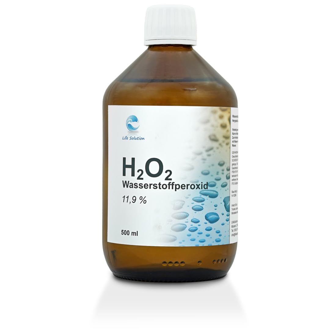 Wasserstoffperoxid 3% - pharmazeutische Reinheit - H2O2 - organisch Stabilisiert - 500 ml - 3 Prozent